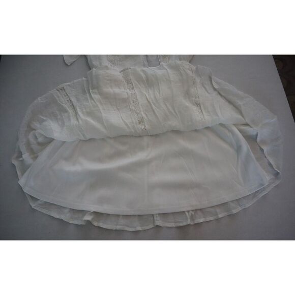 Fashion Nova FE22F048 Women's Sz L White Lace Detail Shannon Mini Dress - Picture 7 of 14